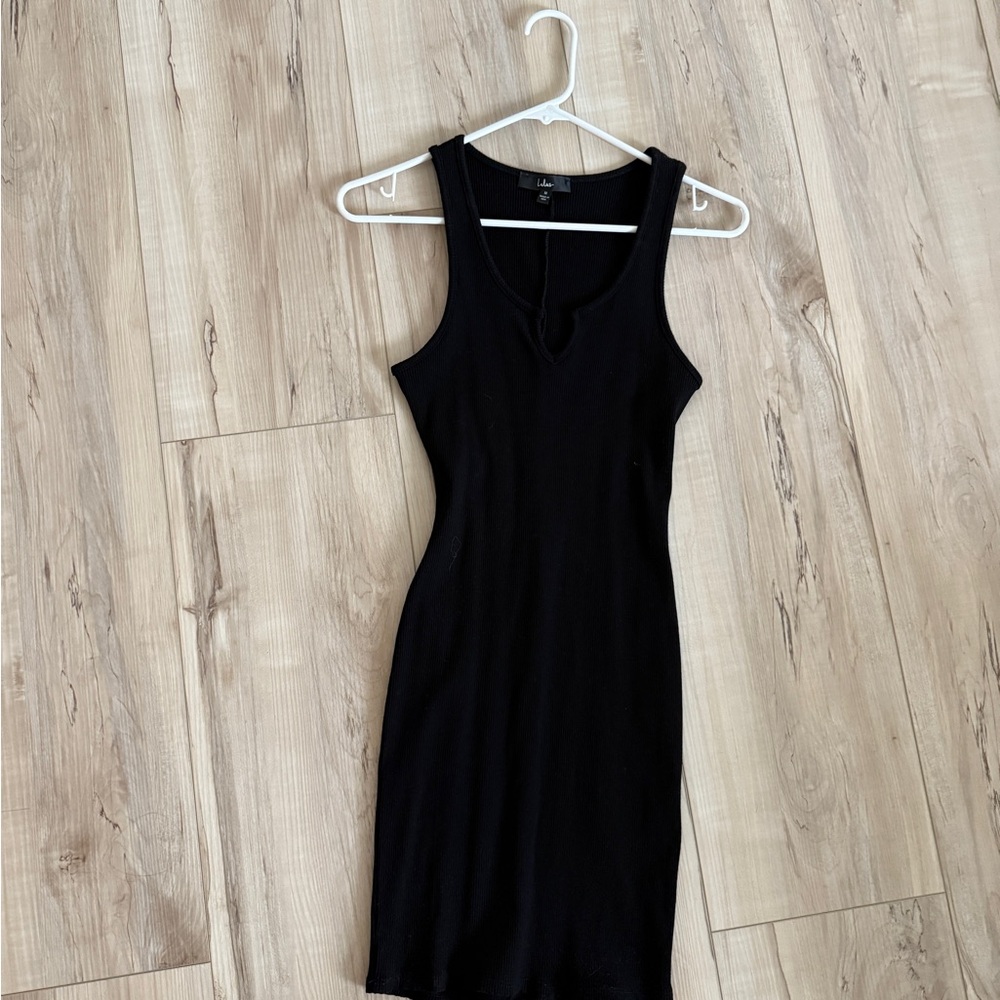 Lulu's Classic Black Mini Dress
